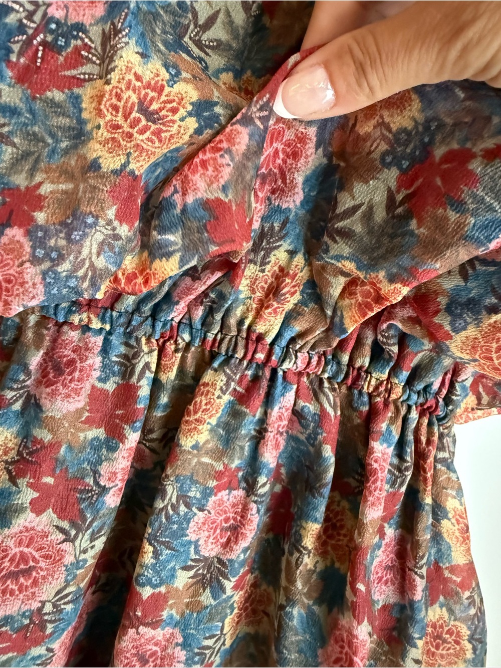 Vintage 70s Boho Floral Prairie Midi Dress | M - Picture 15 of 16